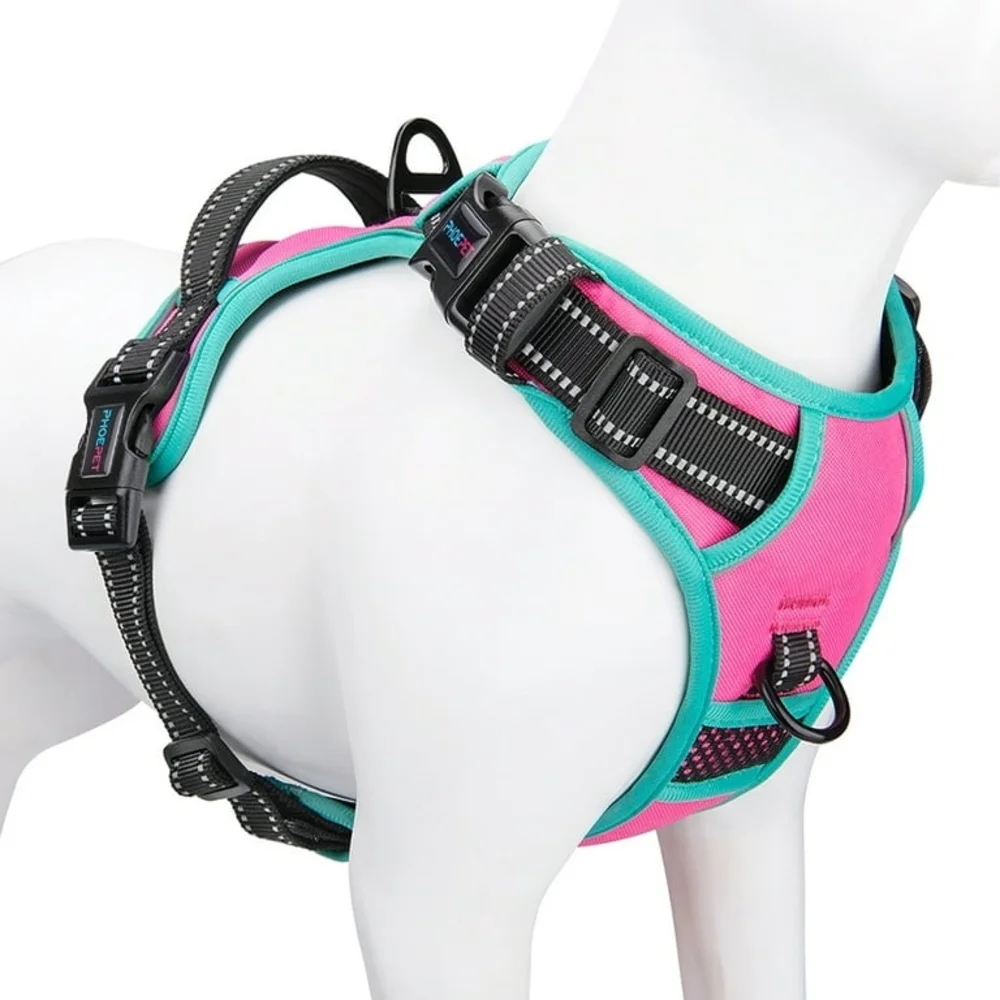 Phoepet Pink/Green NWOT No Pull Reflective Dog Harness Size XS